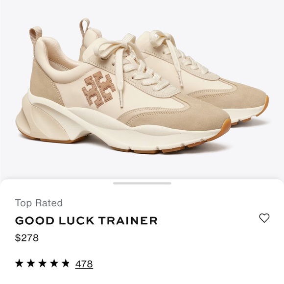 Tory Burch Leather and Suede Logo Sneakers - Picture 3 of 11